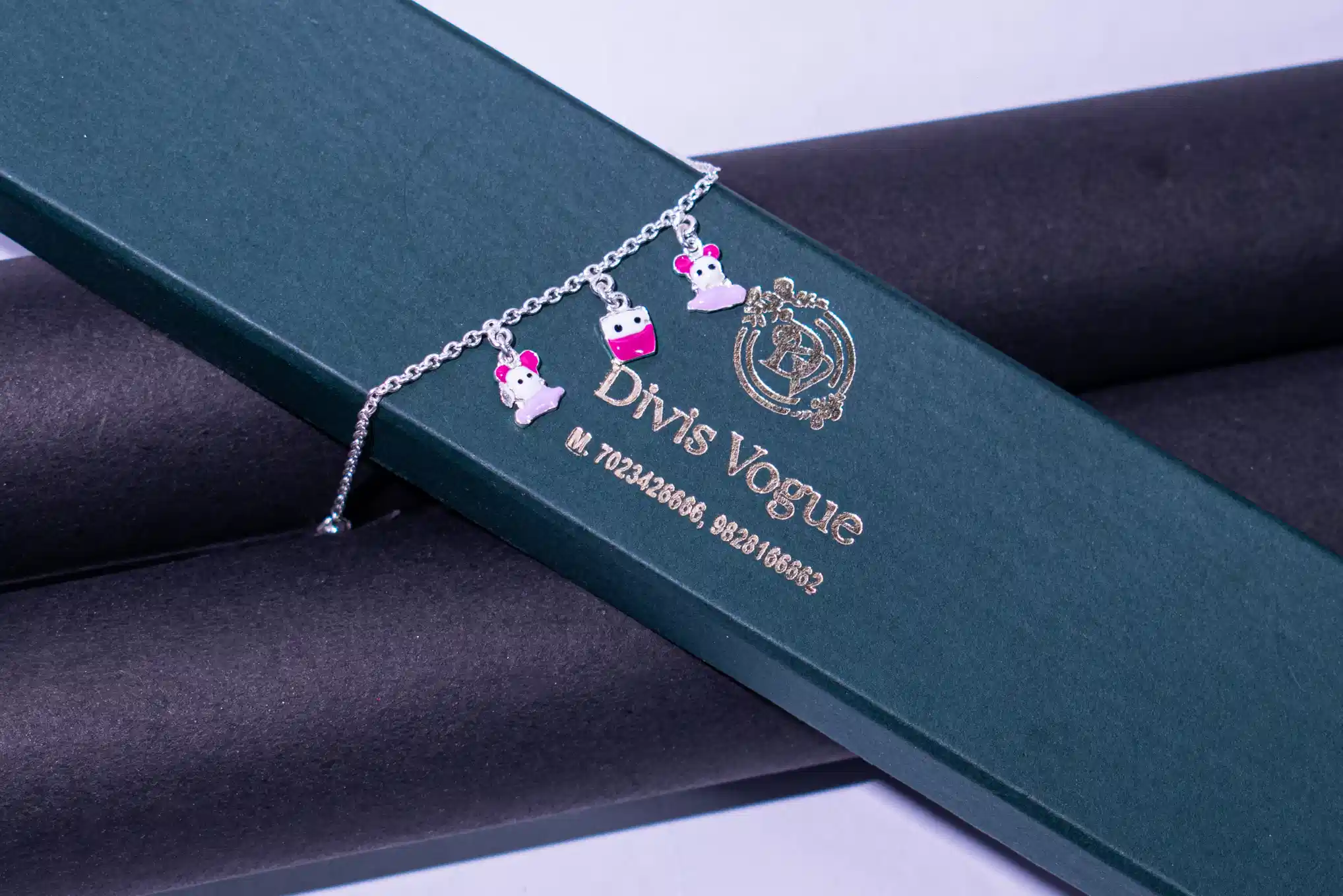 Pure Silver Kids Charm Anklet – Dual Wear